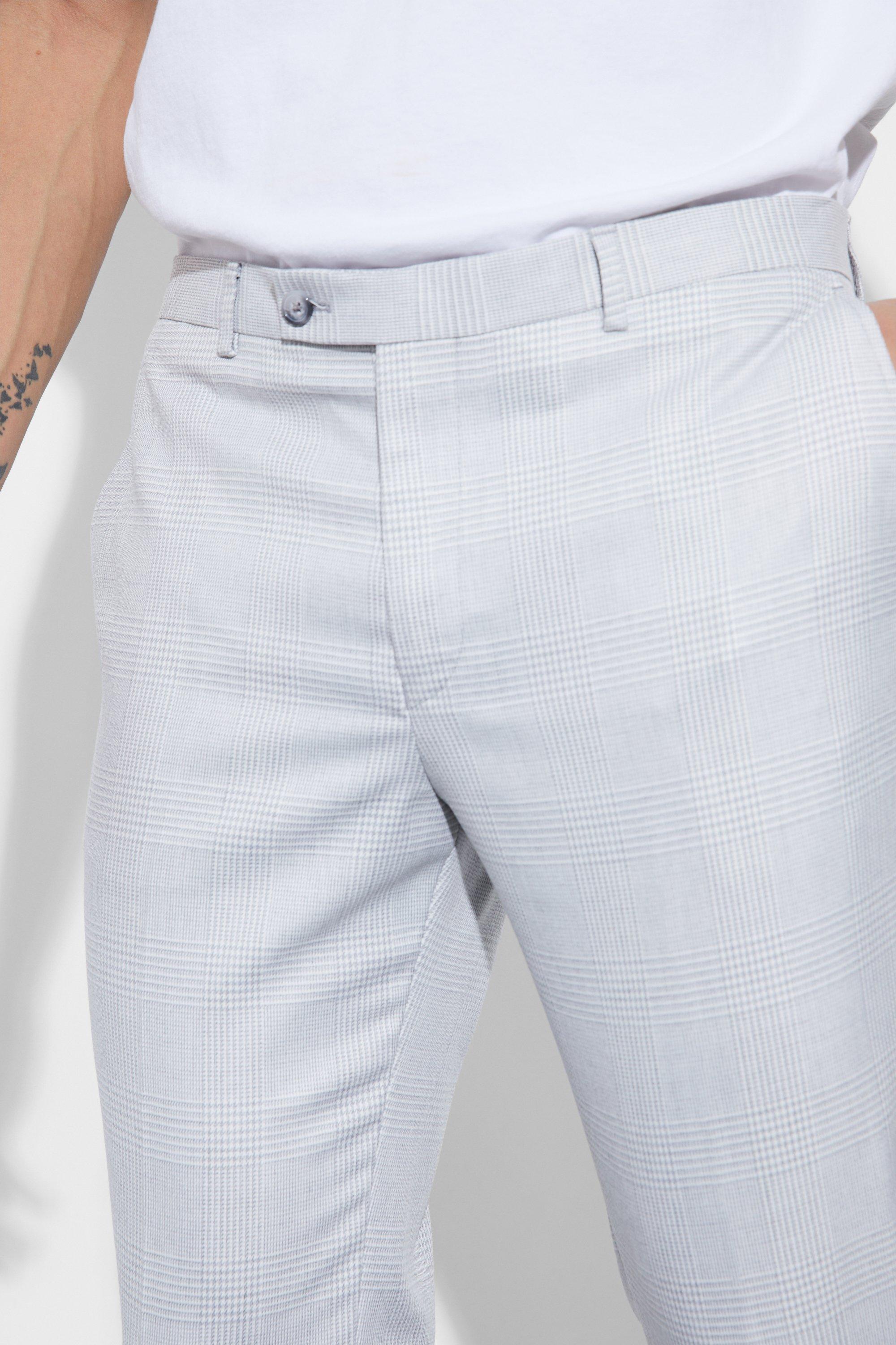 Super skinny grey check sales trousers